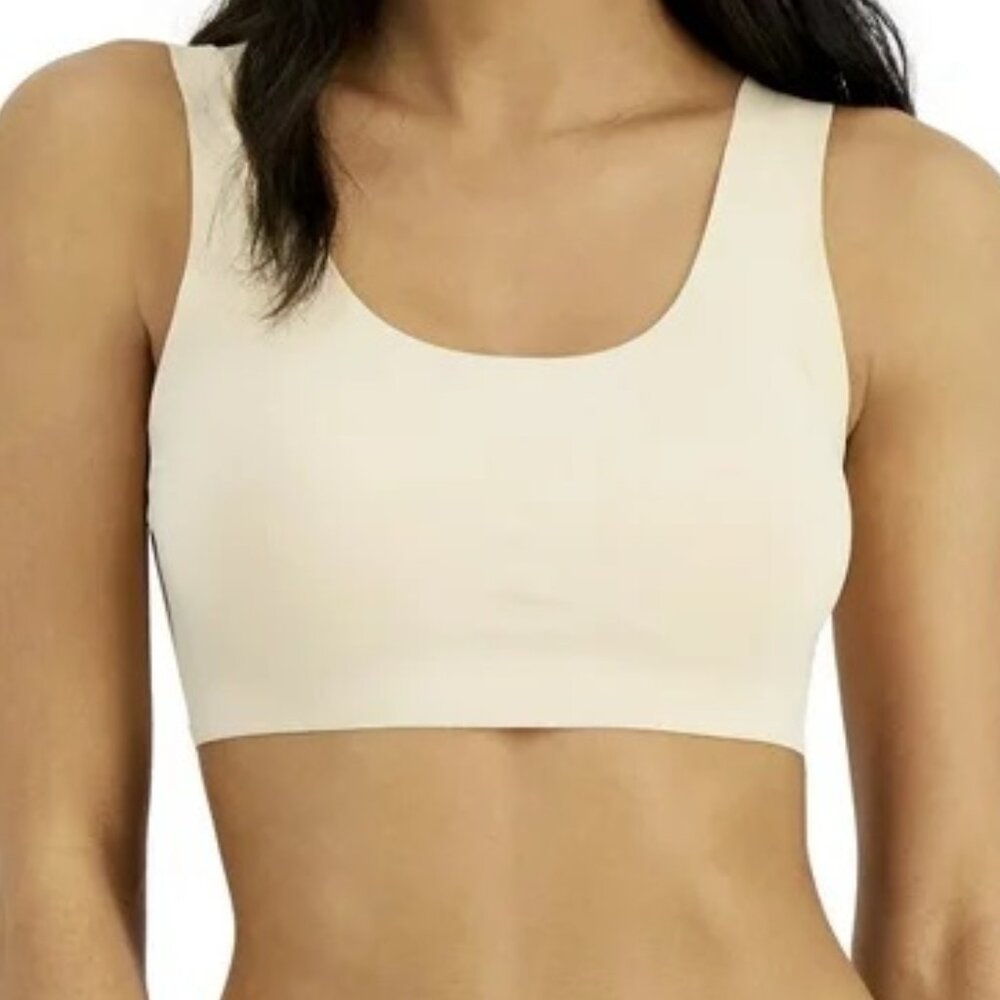 Alfani Intimates Laser Cut Seamless Bralette Bra Removable Pads Creamy Ivory